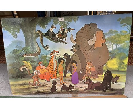 A DISNEY JUNGLE BOOK PRINT ON BOARD 