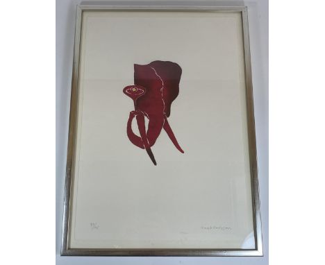A VINTAGE KENT KARLSSON SWEDISH MID CENTURY SIGNED LIMITED EDITION PRINT, 50 X 36CM 
