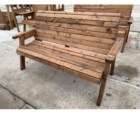 AN AS NEW EX DISPLAY CHARLES TAYLOR THREE SEATER BENCH  + VAT 