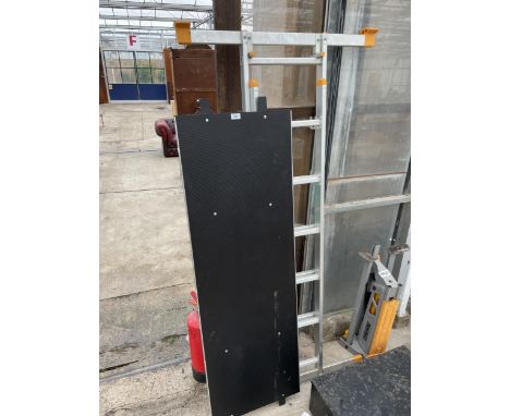 A FOLDING ALUMINIUM LADDER WITH A PLATFORM 