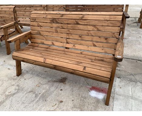 AN AS NEW EX DISPLAY CHARLES TAYLOR THREE SEATER BENCH  + VAT 