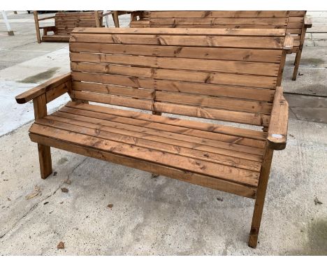 AN AS NEW EX DISPLAY CHARLES TAYLOR THREE SEATER BENCH  + VAT 