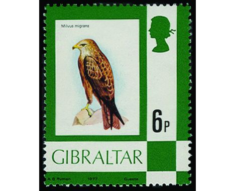 1977-82 6p "Black Kite", variety watermark inverted (SG 381w), u/m, scarce 