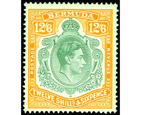1938-53 Ordinary paper, 12s 6d grey and yellow (SG 120d), fresh u/m, BPA Cert (1985) scarce, cat £700 