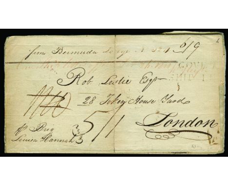 1795 Outer letter sheet with m/s "Williams from Bermuda Feb 9th 1795" to an address in "North Britain" with DEAL/SHIP-LRE h/s
