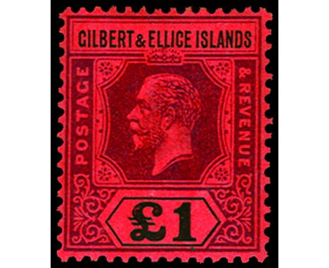 1912-24 £1 purple and black/red (SG 24) u/m, fresh, fine and scarce, cat £550+ 
