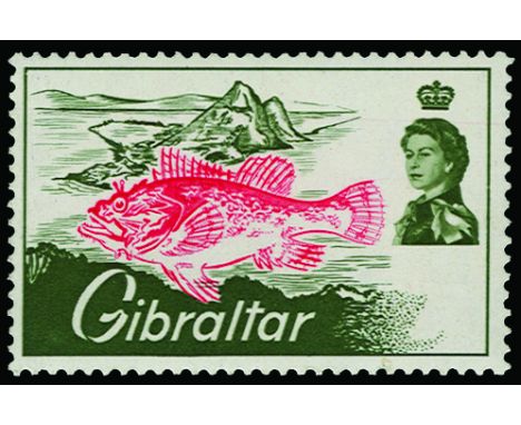 1966 European Sea Angling Championships 7d, error black (inscription and value) omitted (SG 191a), u/m, rare as Pierron state