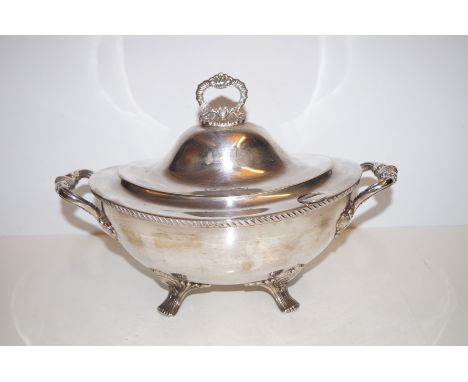 EPNS Footed tureen with ladle 