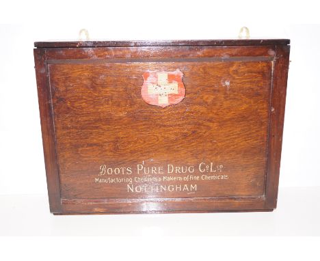 Vintage boots chemist wooden box
