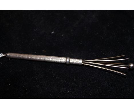 Silver hallmarked cocktail swivel stick