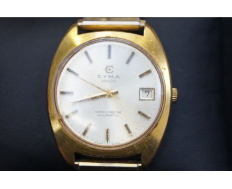 Vintage Cyma 35000 chronometre automatic with date aperture