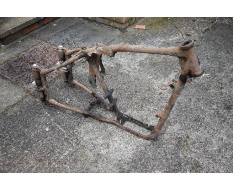 A Norton project, comprising a frame, a 1951 ES2 single cylinder engine number 39483F4, a petrol tank, oil tank, forks, wheel