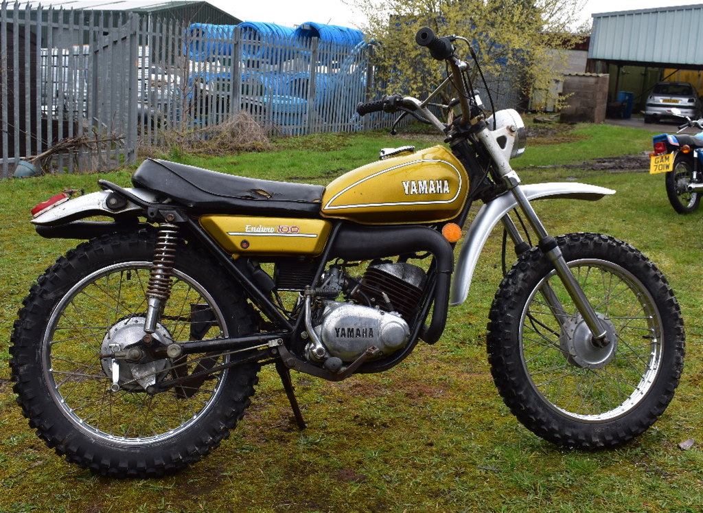 A 1974 Yamaha DT100, unregistered, frame number 437010220, silver. This ...