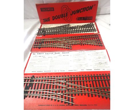 Three G&amp;R Wrenn Universal double junction points, appear new in packets, suitable for Triang, Hornby Dublo, Trix, Marklin
