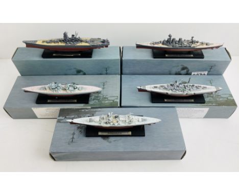 5x Atlas Edition Assorted Model Ships Boxed - P&amp;P Group 2 (£18+VAT for the first lot and £3+VAT for subsequent lots) 