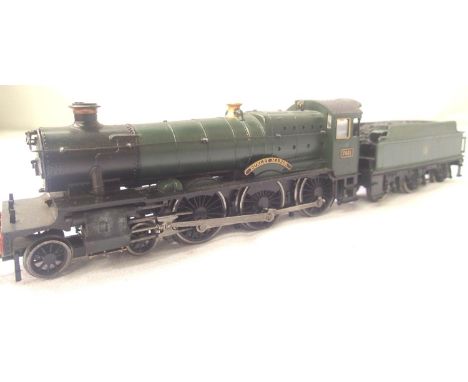Bachmann Dunley Manor GWR Green, 7811 in excellent condition but tender has been painted/varnished, unboxed. P&amp;P Group 1 