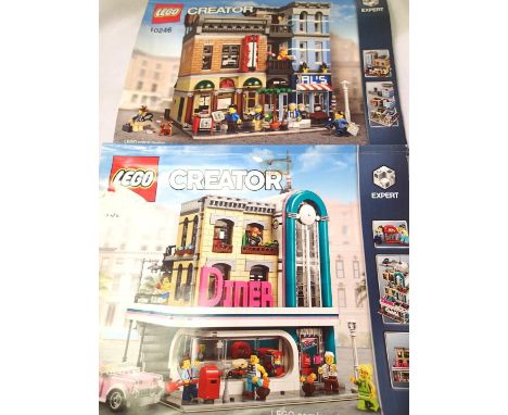 Lego 10260 Downtown Diner and 10246 Detectives Office. P&amp;P Group 2 (£18+VAT for the first lot and £3+VAT for subsequent l