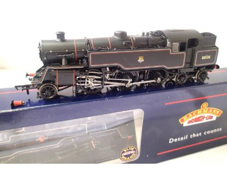 Bachmann 32-355 class 4MT 80136 BR Black, Early Crest in excellent condition, front buffer detached but present, box for weat