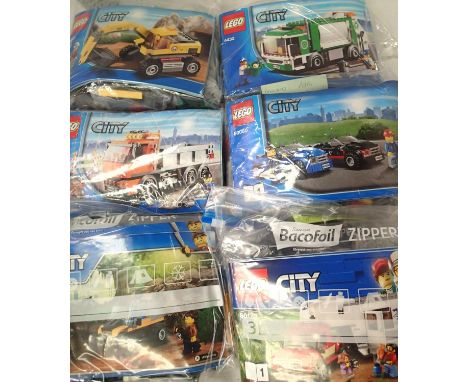 Six Lego City; 60182, 60159, 60060, 4434, 4203, 4432, all vehicles. P&amp;P Group 2 (£18+VAT for the first lot and £3+VAT for