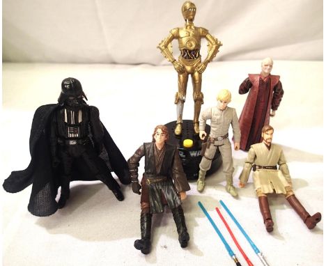 Six Star Wars figurines. P&amp;P Group 3 (£25+VAT for the first lot and £5+VAT for subsequent lots) 