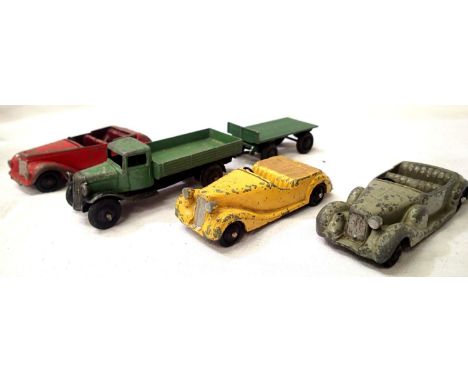 Five Early Issue Dinky Toys all in fair - play worn condition. P&amp;P Group 1 (£14+VAT for the first lot and £1+VAT for subs