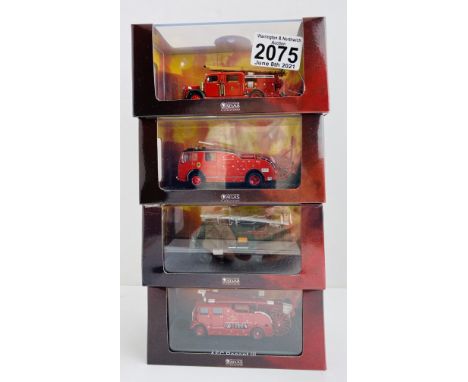 4x Atlas Edition Assorted 'Fire Engines' Die Cast Boxed - P&amp;P Group 1 (£14+VAT for the first lot and £1+VAT for subsequen