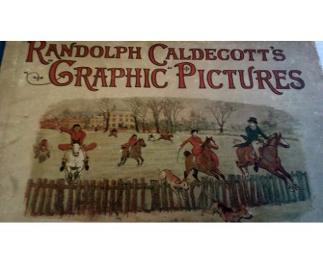 Album - Randolph Caldecott's Graphic Pictures - hardback album - with colour images, little foxing on first few pages.