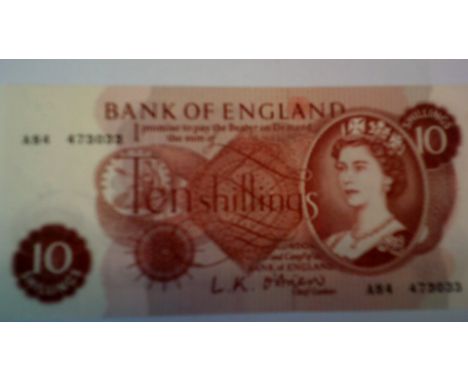 Great Britain 1961-10/-, LK O'Brien, A84,B286, First series, AUNC
