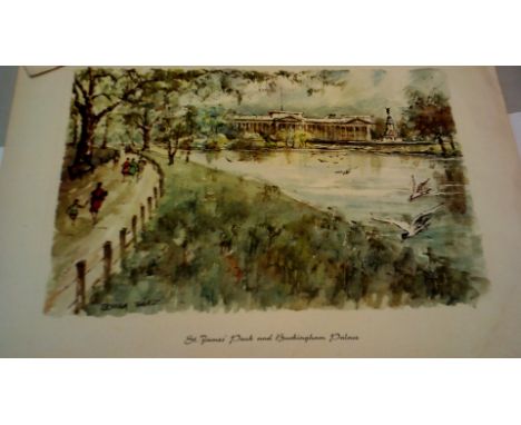 Saez Sevilla, St James' Park and Buckingham Palace print.