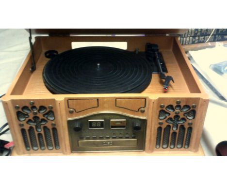 Record Player/Radio/CD and Cassette  Prolectrix' music centre, vinyl turntable