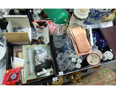 A collection of copper company printing plates including share and cheques, together with a Sheaffer Imperial fountain pen, a
