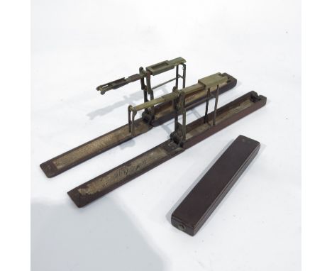 Three sets of Wilkinson of Ormskirk mahogany cased folding Guinea/sovereign scales  (3)