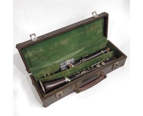 A 19th century Auguste Buffet simple fingering system clarinet, cased
