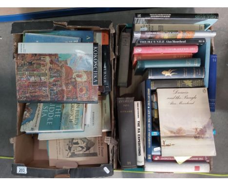 A group of history, exploration and art related books including The Middle Sea by John Julius Norwich (30+)