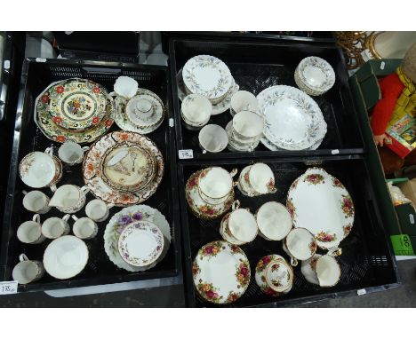 Various teaware including Royal Albert Old Country roses and Royal Albert Brigadoon, Royal Worcester Pekin, Sutherland China 