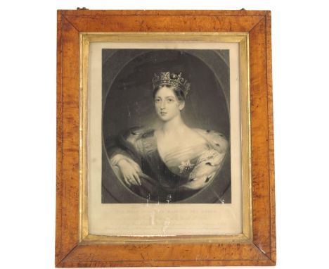 A set of three 19th Century monochrome portrait prints, Her Most Gracious Majesty the Queen after W. Fowler, The Duke of Well