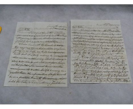 PALMER FAMILY. Collection of Durham Coal Mining related letters 1846-1850. Collection of 17 letters dated 1846-1850 relating 
