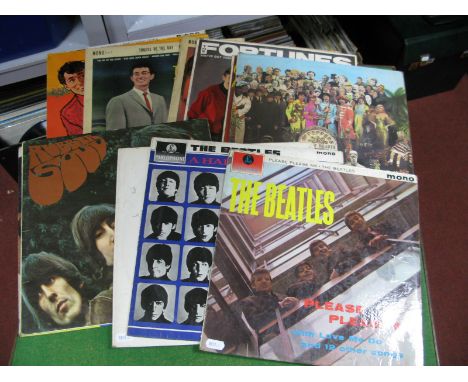A Mixed Collection of LP's, to include The Beatles 'White Album' (top opening No. 0374760), 'Please Please Me',  'With The Be