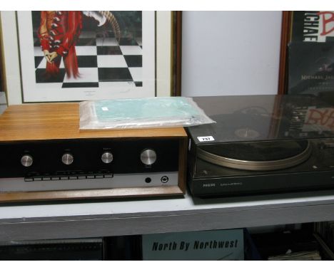 Audio - J.E Sugden A48 stereo amplifier serial no A481650, with manuals, guarantee, registration of ownership card; and a Phi