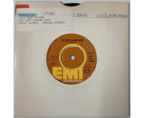 100% PURE POISON - YOU KEEP COMING BACK (EMI INT 501). A delightful copy of 100% Pure Posion - You Keep Coming Back / (And Wh