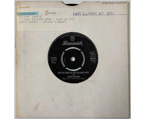JACKIE WILSON - IT ONLY HAPPENS WHEN I LOOK AT YOU / JUST AS SOON AS THE FEELINGS OVER (BR 43). A gorgeous example of the 7" 