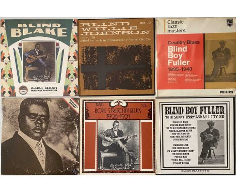 BLIND ARTISTS - BLUES LP PACK. A fantastic pack of 7 blues LPs. Artists/ titles include Blind Boy Fuller inc Country Blues 19
