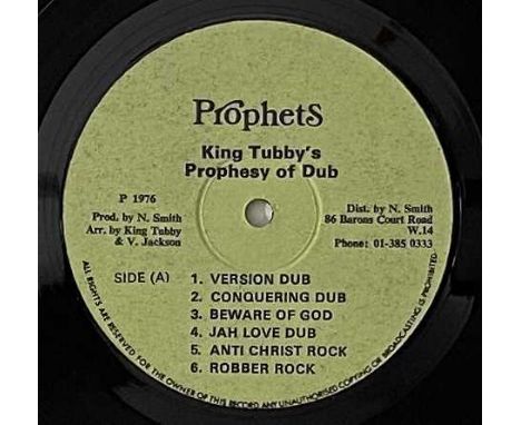 YABBY YOU - KING TUBBY'S PROPHECY OF DUB LP (PROPHETS). A lovely copy of one of the most iconic Dub LPs of all time: Yabby Yo