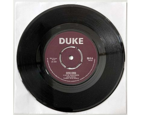 LLOYD ROBINSON - CUSS CUSS / LAVENDER BLUE (DUKE RECORDS DU-5). Chilled vibes ahoy with this mellow 7" from 1969. Lloyd Robin