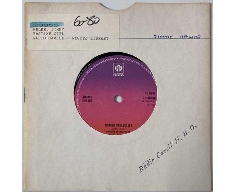 JIMMY HELMS - RAGTIME GIRL / ROMEO AND JULIET (PYE RECORDS - 7N 45440). A lovely, rare 7" released on Pye Records in 1974. Ji