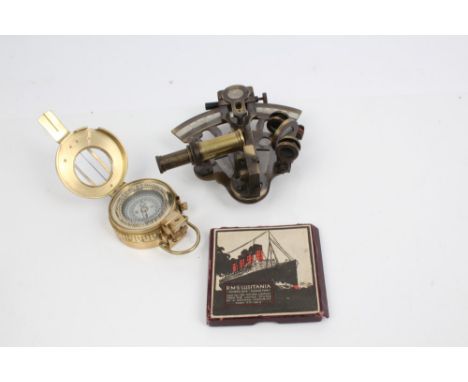 First World War period British Military sextant of small proportions, by Kelvin & Hughes, London 1917, together with a Lusita