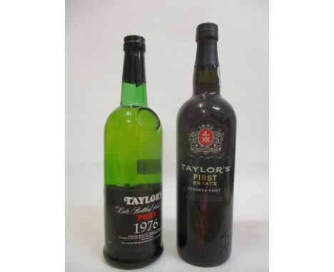 One bottle of Taylors Late Bottle Vintage 1976 and one bottle of Taylors First Estate Reserve Port 