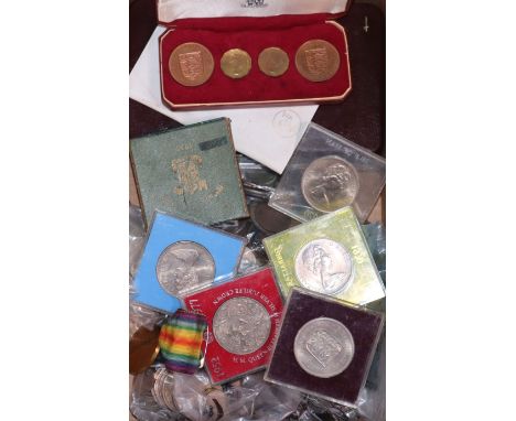 A UK Specimen coin set 1968 2nd issue, 1971 and 1977 proof coin sets, other various crown sets