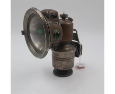 Powell and Hamner panther carbide cycle lamp. UK P&amp;P Group 2 (£20+VAT for the first lot and £4+VAT for subsequent lots) 