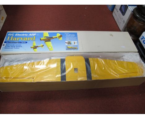 A Semi Scale Model Radio Controlled Electric ARF Harvard Advanced Trainer Aircraft Kit, appears unused, boxed, wingspan 945mm